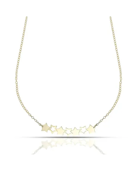 Collier Dana en or jaune avec étoiles alternées