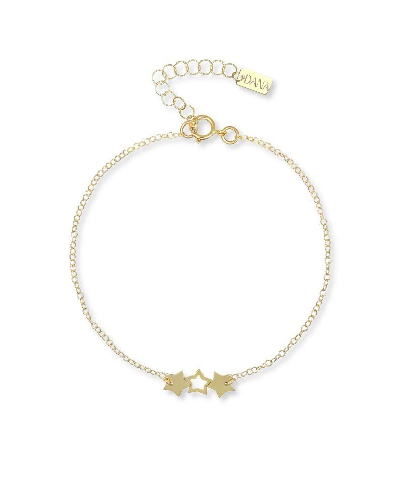 Bracciale Dana in Oro Giallo con Stelline Alternate