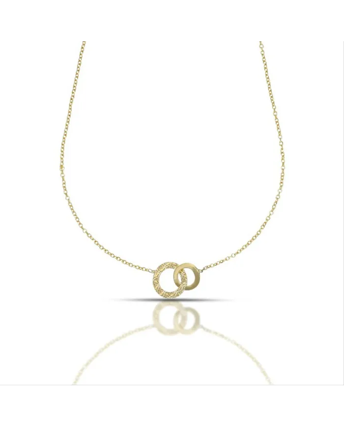 Dana Cordelia Yellow Gold Necklace with Intertwined Rounds