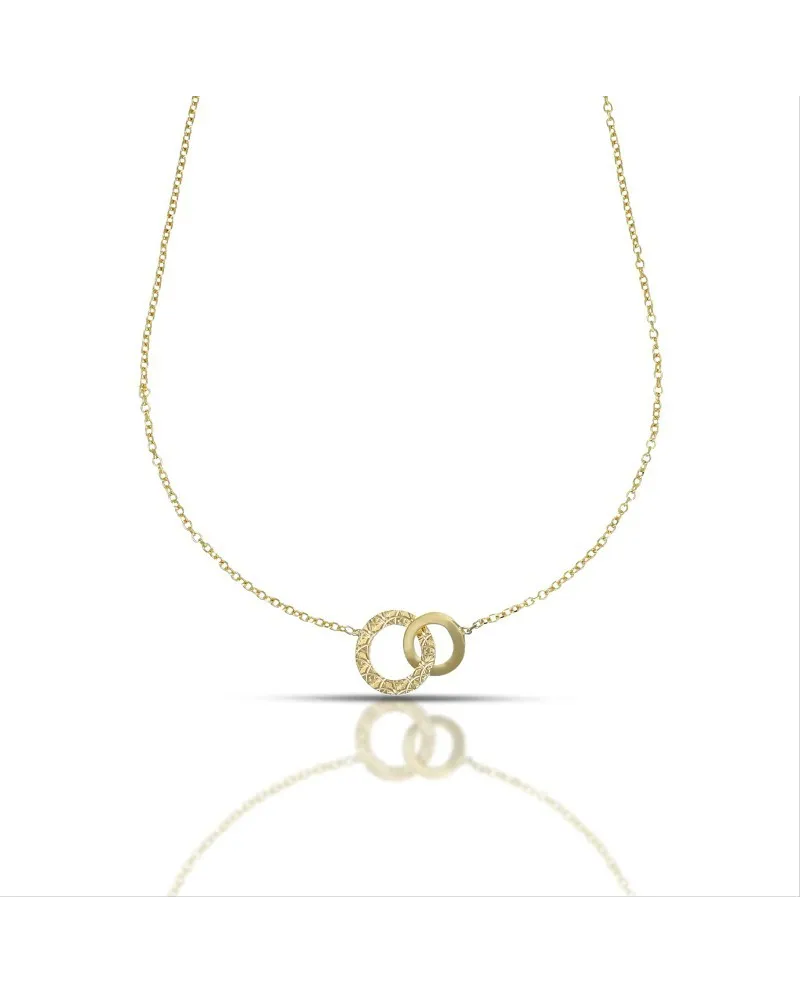 Collana Dana Cordelia in Oro Giallo con Tondi Intrecciati