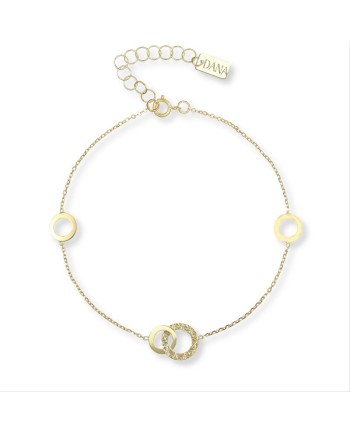 Bracelet Dana Cordelia en or jaune avec ronds entrelacés