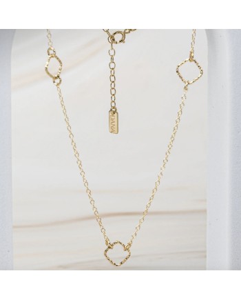 Collana Dana Scintille in Oro Giallo con Elementi Diamantati