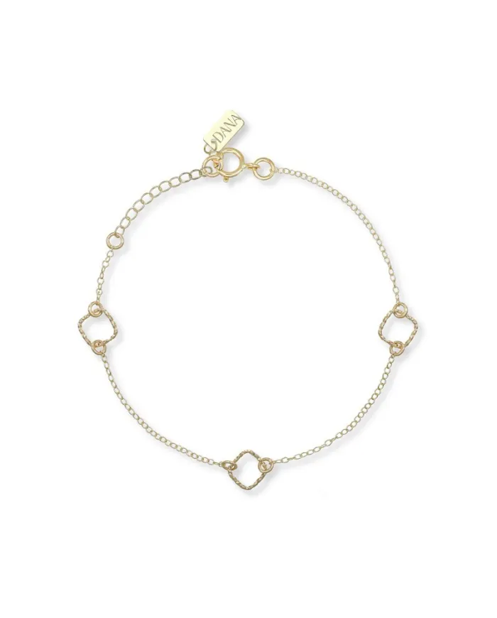Bracciale Dana Scintille in Oro Giallo con Elementi Diamantati