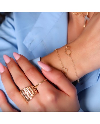 Dana Scintille Bracelet in Yellow Gold with Diamond Elements