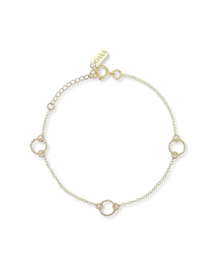 Bracciale Dana Scintille in Oro Giallo con Elementi Diamantati