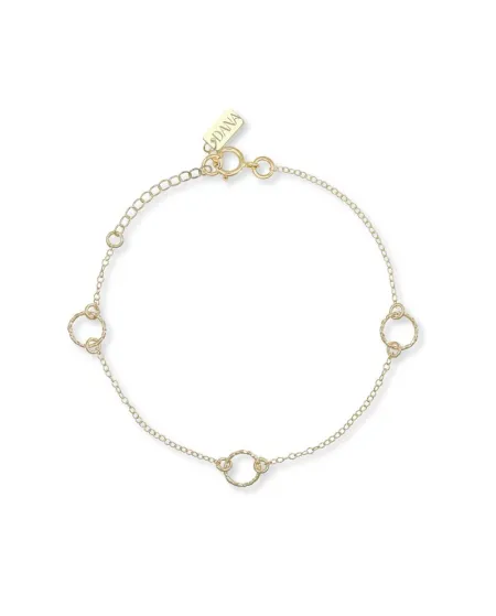 Bracelet Dana Scintille en or jaune avec éléments en diamant