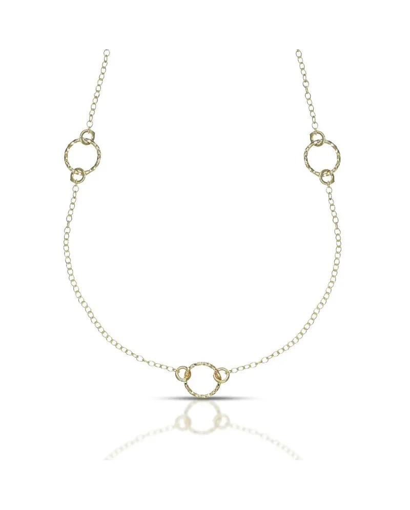 Collana Dana Scintille in Oro Giallo con Elementi Diamantati