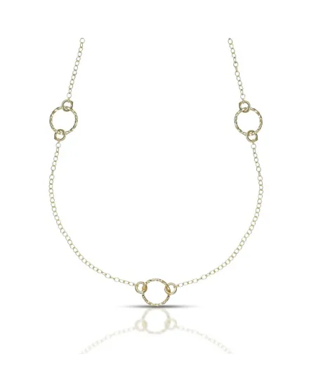Collana Dana Scintille in Oro Giallo con Elementi Diamantati