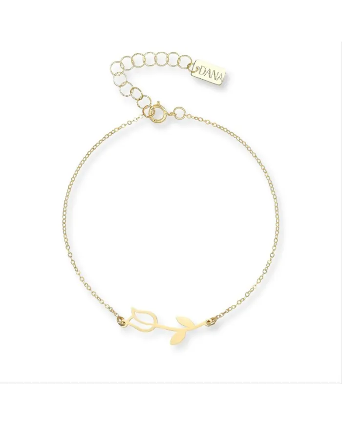 Bracciale Dana Bloom in Oro Giallo con Tulipano