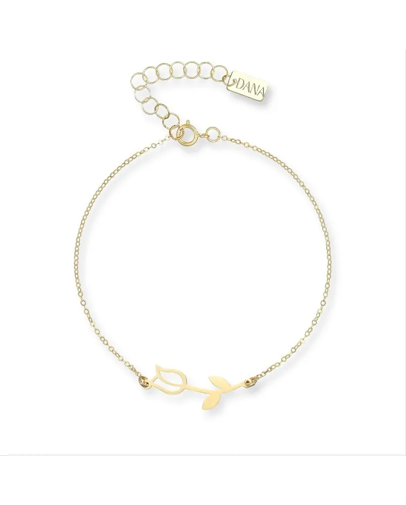 Bracciale Dana Bloom in Oro Giallo con Tulipano