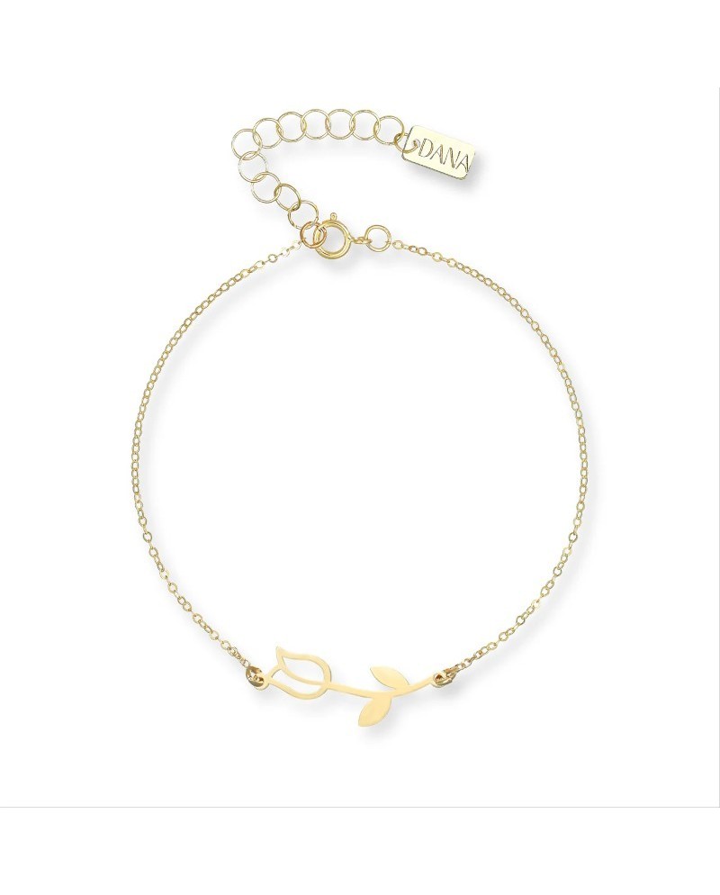 Dana Bloom Yellow Gold Bracelet with Tulip