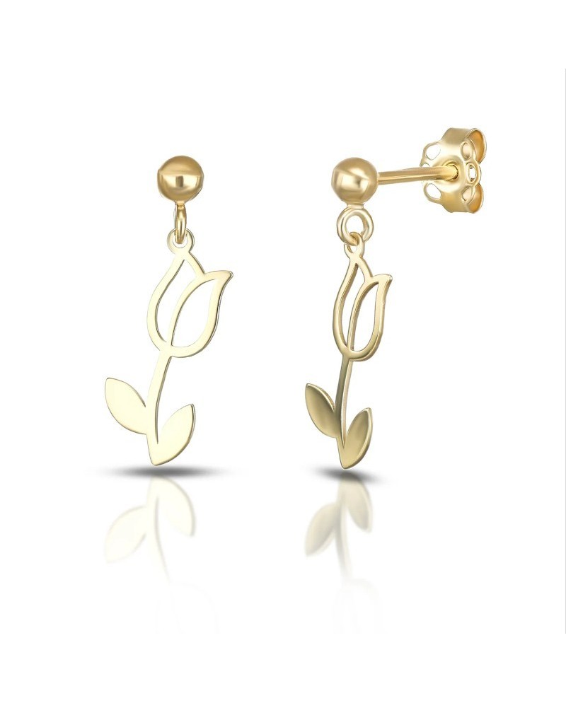 Dana Bloom Yellow Gold Tulip Earrings