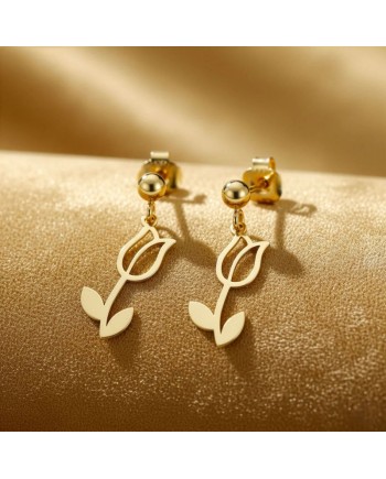 Dana Bloom Yellow Gold Tulip Earrings