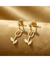Boucles d'oreilles tulipes en or jaune Dana Bloom
