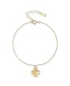 Bracciale Dana in Oro Giallo con Quadrifoglio Pendente