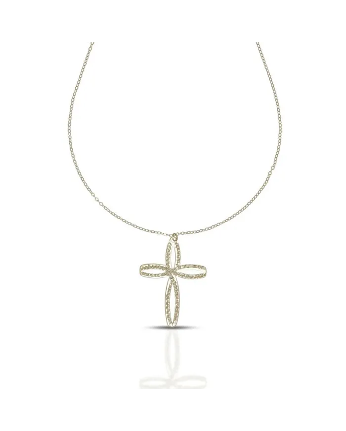 Collier Dana Corpus Lux en or jaune avec croix