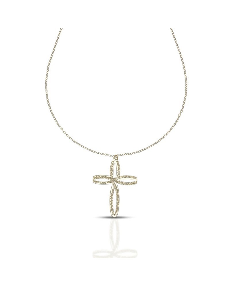 Collana Dana Corpus Lux in Oro Giallo con Croce