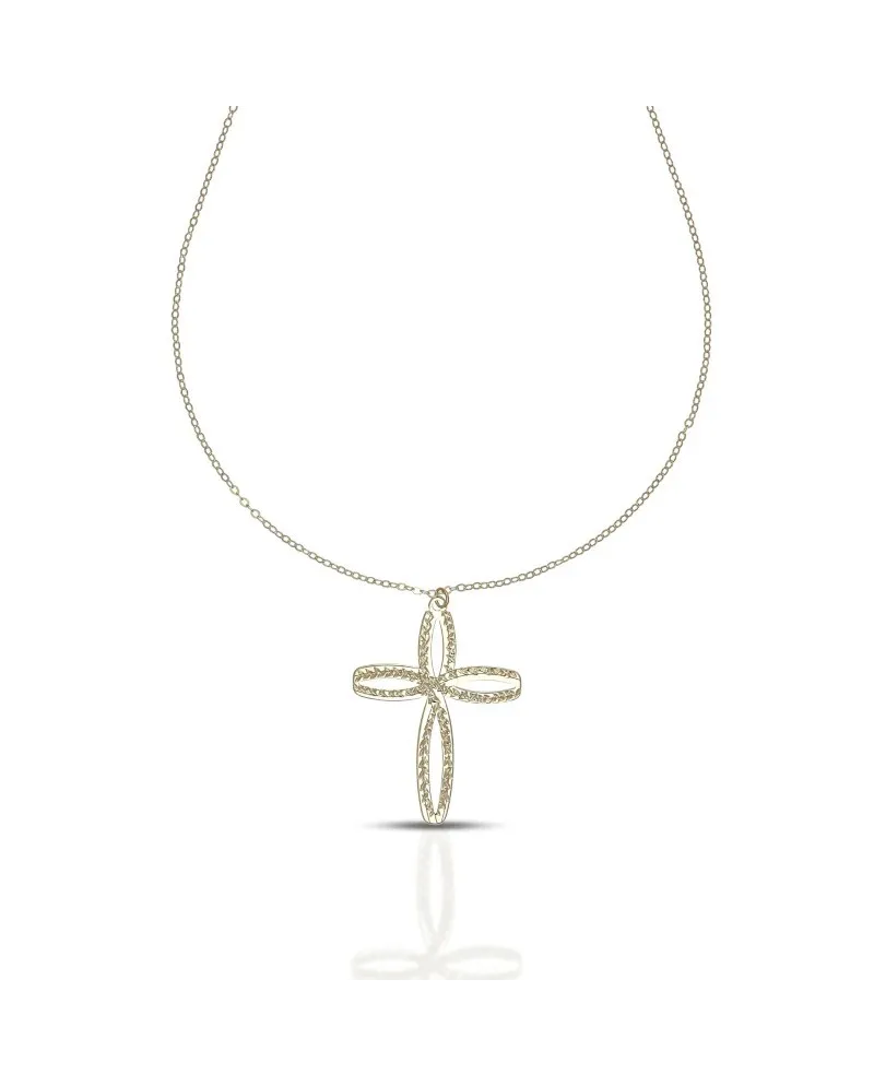 Dana Corpus Lux Necklace in Yellow Gold with Cross