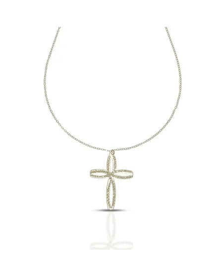 Collana Dana Corpus Lux in Oro Giallo con Croce