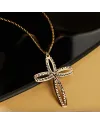 Collana Dana Corpus Lux in Oro Giallo con Croce