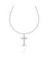 Collana Dana Corpus Lux in Oro Bianco con Croce