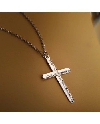 Dana Corpus Lux White Gold Necklace with Cross