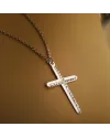Collana Dana Corpus Lux in Oro Bianco con Croce