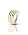Anello Dana a Fascia in Oro Giallo con Finitura Diamantata