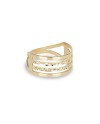 Dana Band Ring in Yellow Gold with Diamond Finish