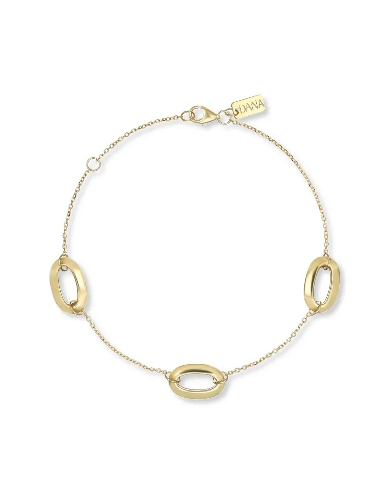 Bracelet Dana Anima Aurea en or jaune avec éléments ovales