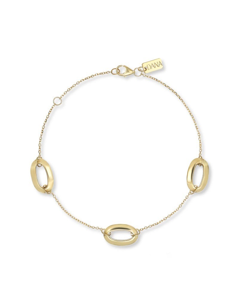 Dana Anima Aurea Bracelet in Yellow Gold with Oval Elements
