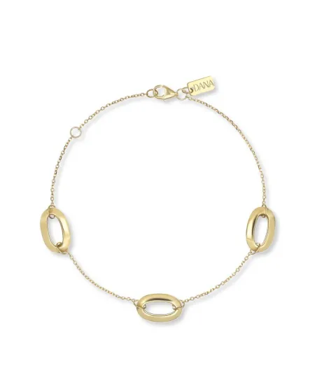 Bracciale Dana Anima Aurea in Oro Giallo con Elementi Ovali