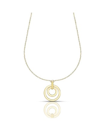 Dana Alba Yellow Gold Necklace with Concentric Circles