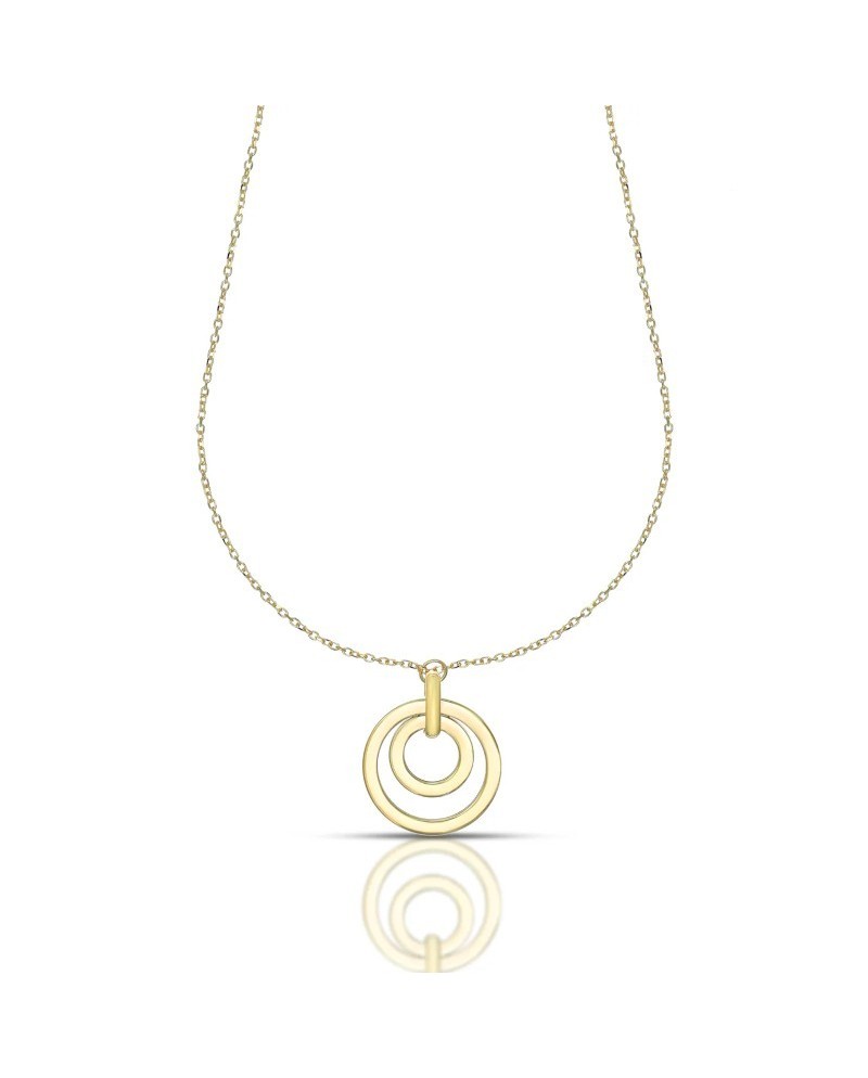 Dana Alba Yellow Gold Necklace with Concentric Circles