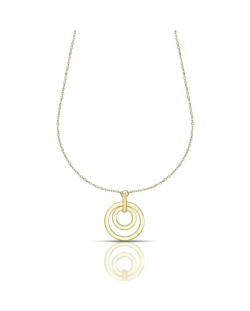 Dana Alba Yellow Gold Necklace with Concentric Circles