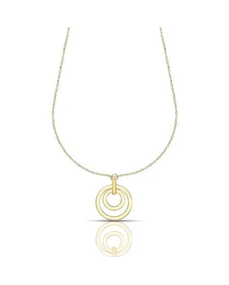 Collier Dana Alba en or jaune avec cercles concentriques