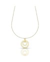 Dana Alba Yellow Gold Necklace with Concentric Circles