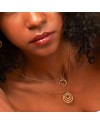 Collier Dana Alba en or jaune avec cercles concentriques