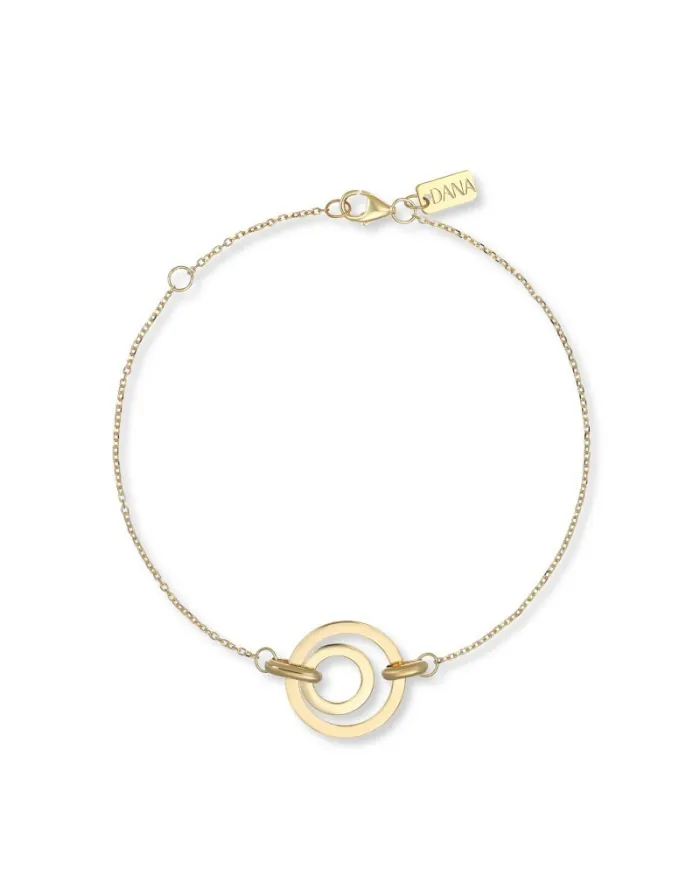 Bracelet Dana Alba en or jaune avec cercles concentriques