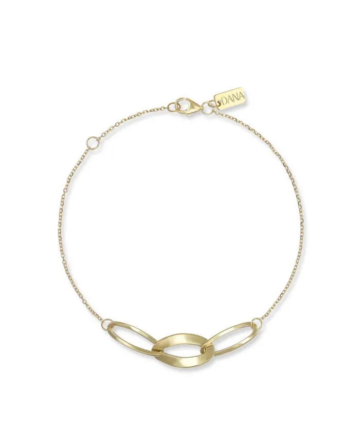 Dana Radia Bracelet in Yellow Gold with Oval Elements