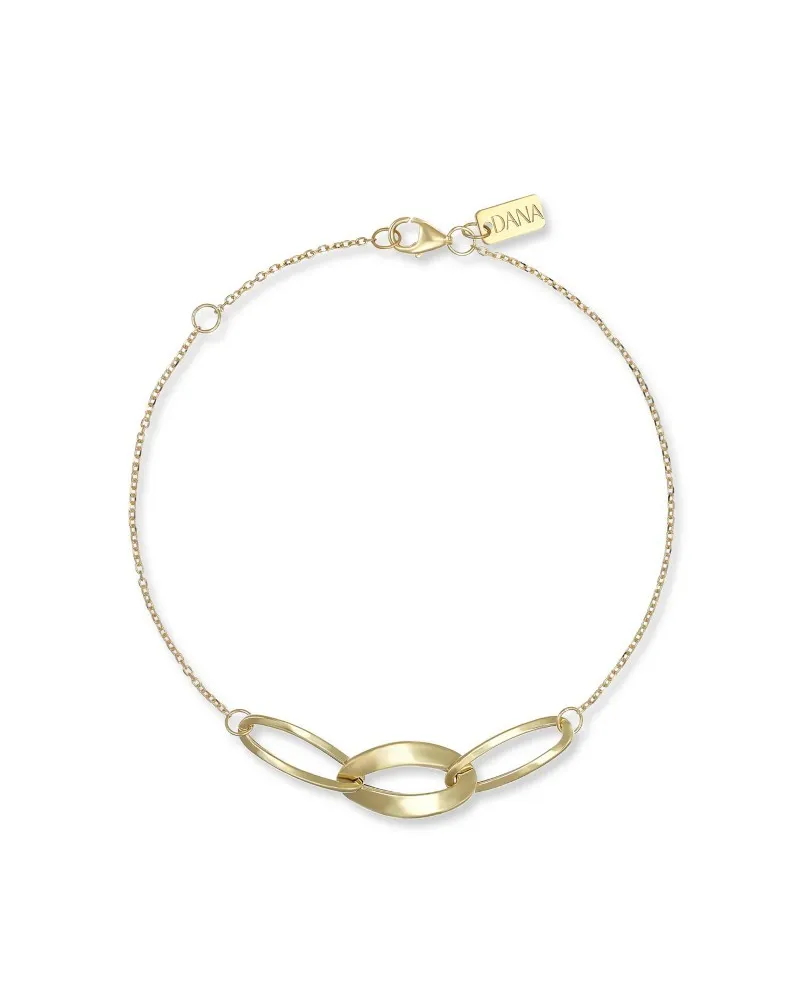 Bracelet Dana Radia en or jaune avec éléments ovales