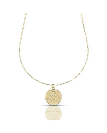 Collier en or jaune Dana Custos Animae avec ange