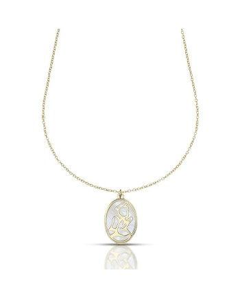 Collier en or jaune Dana Custos Animae avec ange