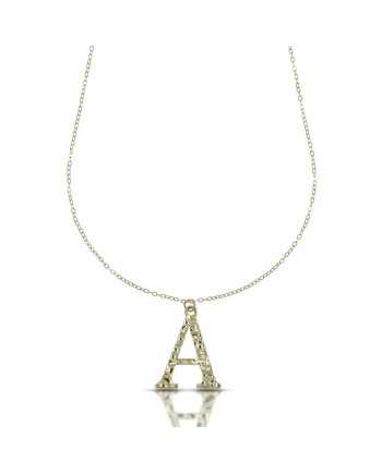 Collier Dana en or jaune avec lettre « A »