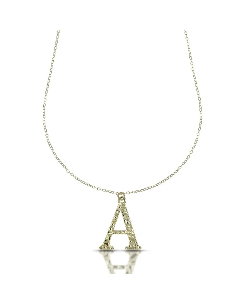 Collana Dana in Oro Giallo con Lettera "A"