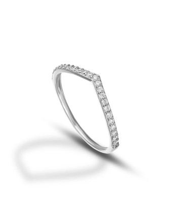 Dana Indian White Gold Ring with Stones