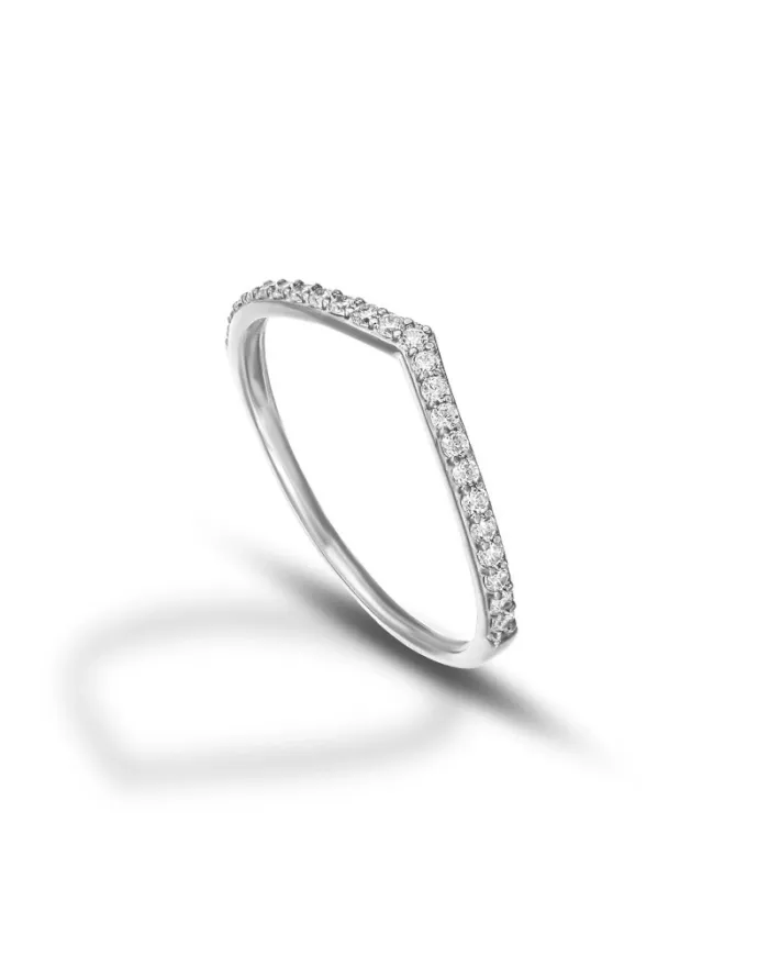 Dana Indian White Gold Ring with Stones