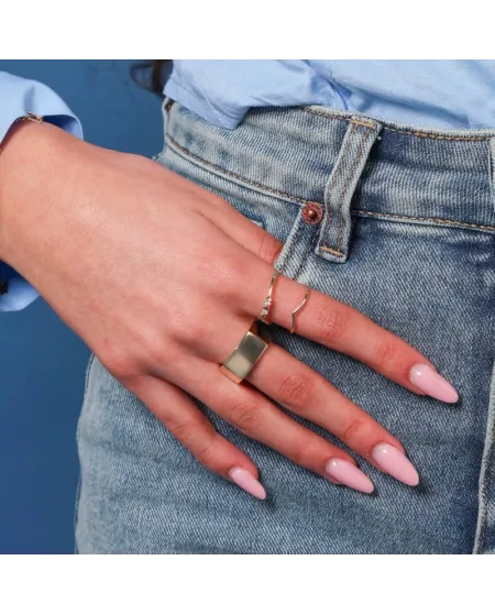 Dana Indian White Gold Ring