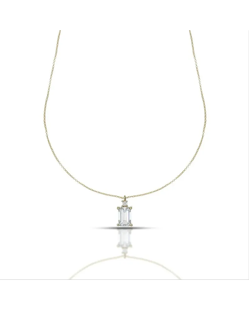 Dana Necklace in Yellow Gold with Swarovski Crystal Point