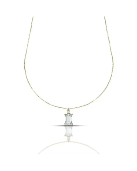 Dana Necklace in Yellow Gold with Swarovski Crystal Point
